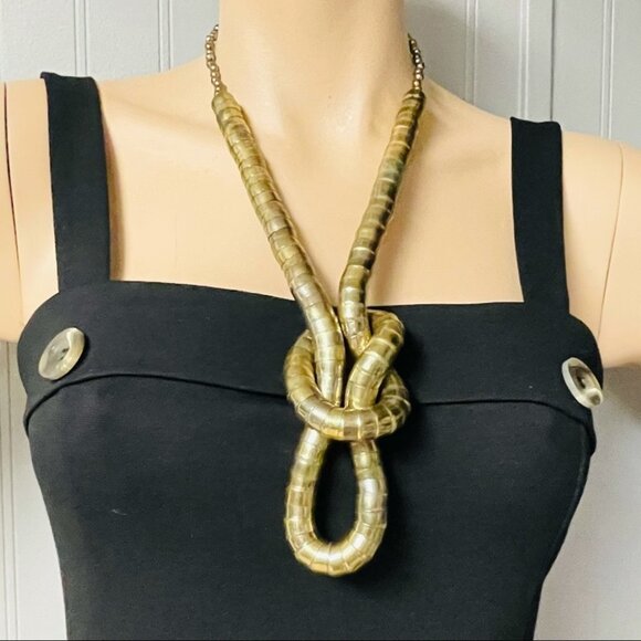 BENDABLE SNAKE CHAIN FLEXIBLE TWIST NECKLACE 35” - Picture 1 of 13